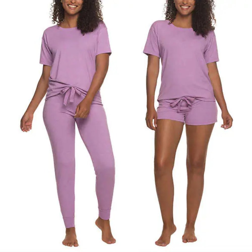 NWT Felina Women's 3 Piece Pajama Set Lounge Set Purple Size 2XL $75 YY002